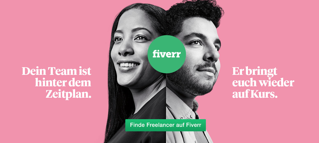 Fiverr Anmeldung, Mann und Frau, Fiverr Deutschland